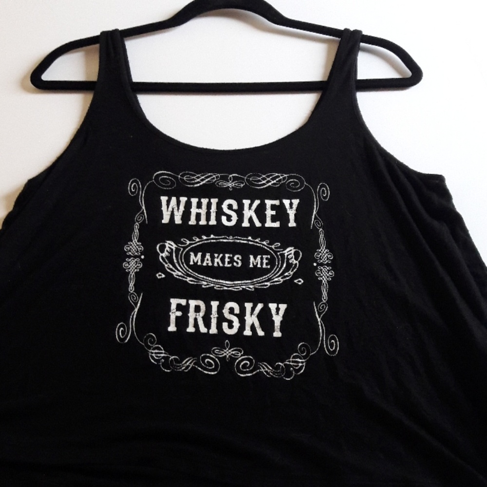 Whiskey Makes me Frisky tank top XL